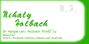 mihaly holbach business card